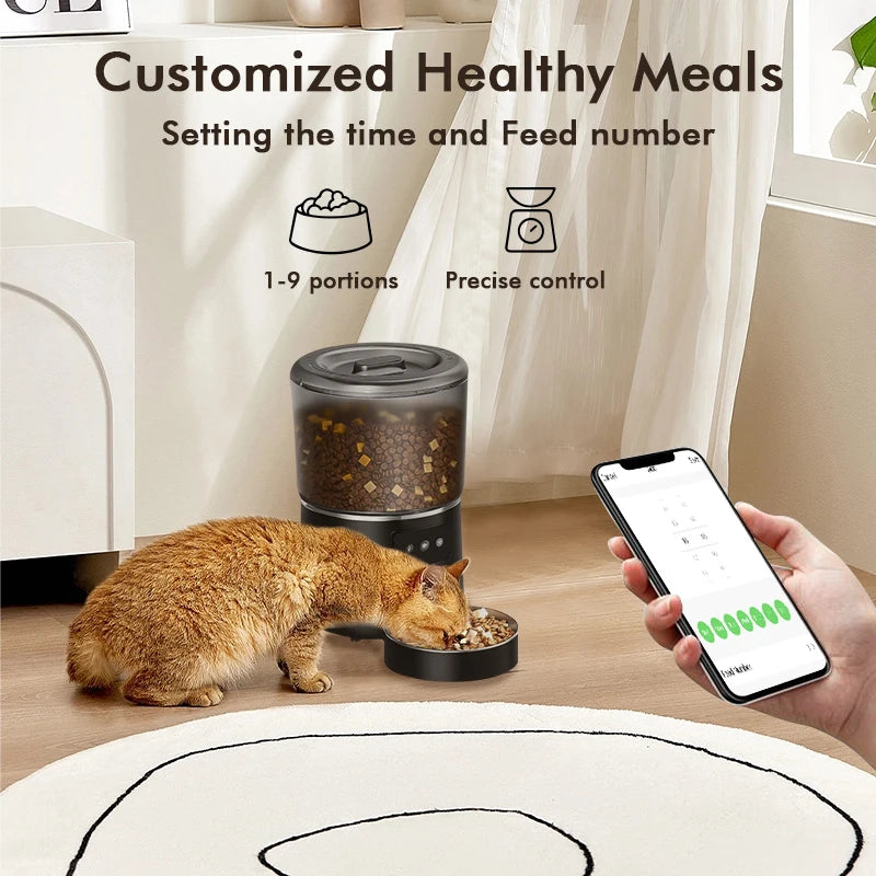 Automatic Pet Feeder With Stainless Steel Bowl
