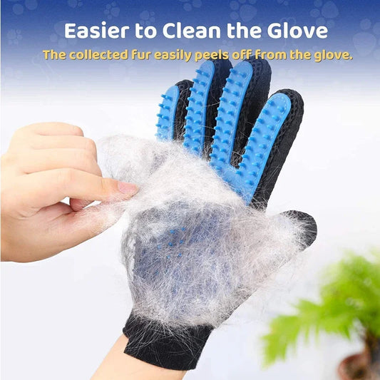 2-Sided De-Shedding Grooming Gloves For Pets