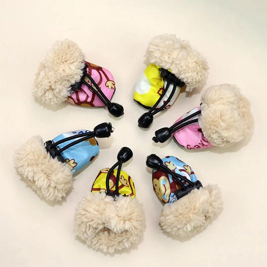 Anti-Slip Winter Boots - Fleece Cartoon Liner