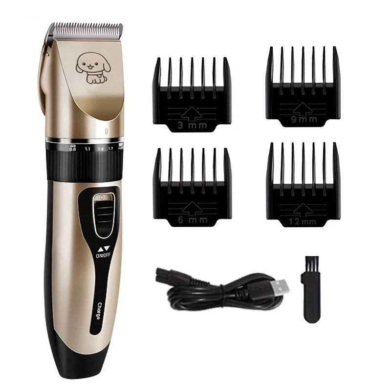 Pet Hair Trimmer Kit With Electric Clippers