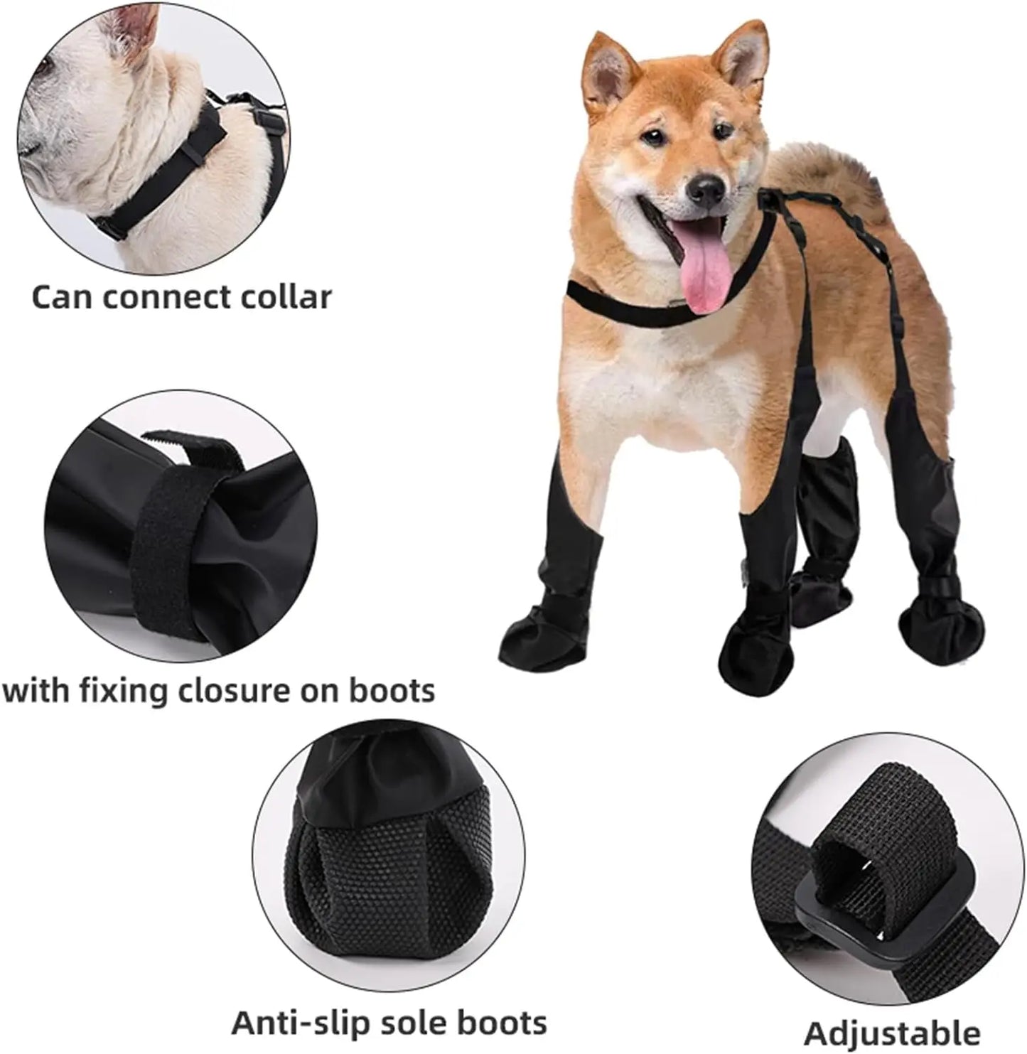 Outdoor Waterproof Suspender Boot Leggings For Dogs