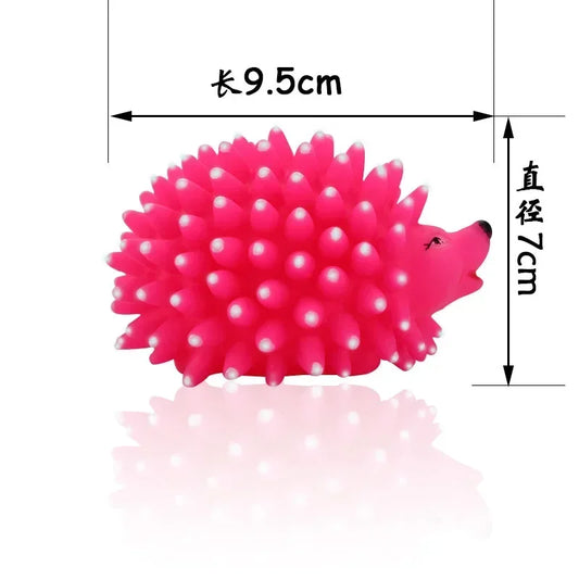 Rubber Hedgehog Toy For Small Dogs - Soft, Squeaky