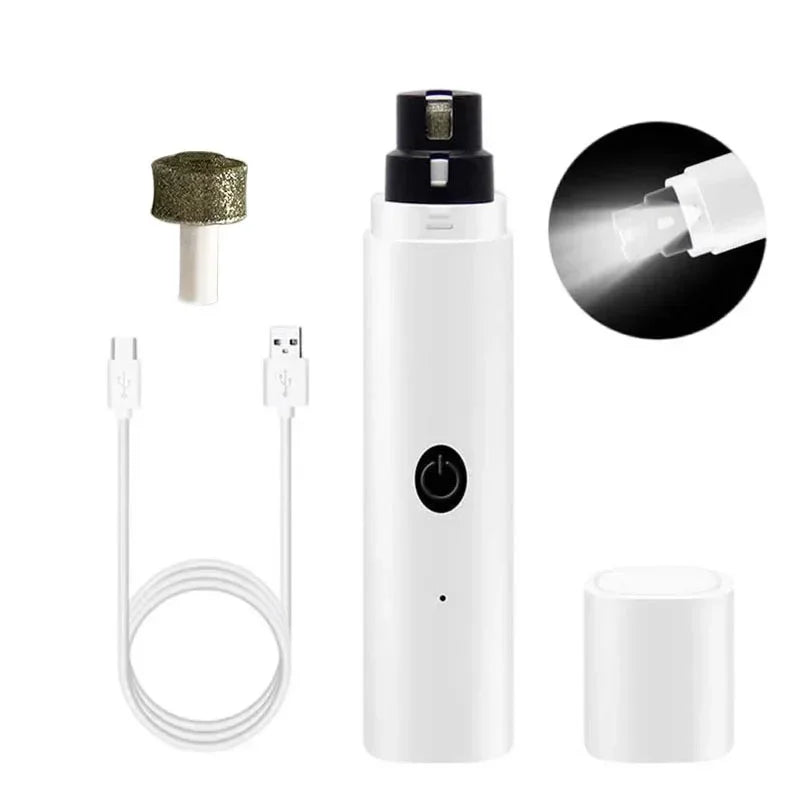 Electric Dog Nail Clippers - Rechargeable, LED Light