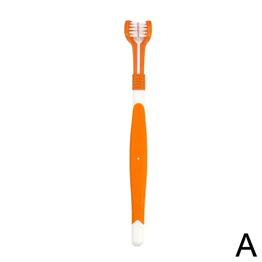 Three Sided Pet Toothbrush For Oral Cleaning