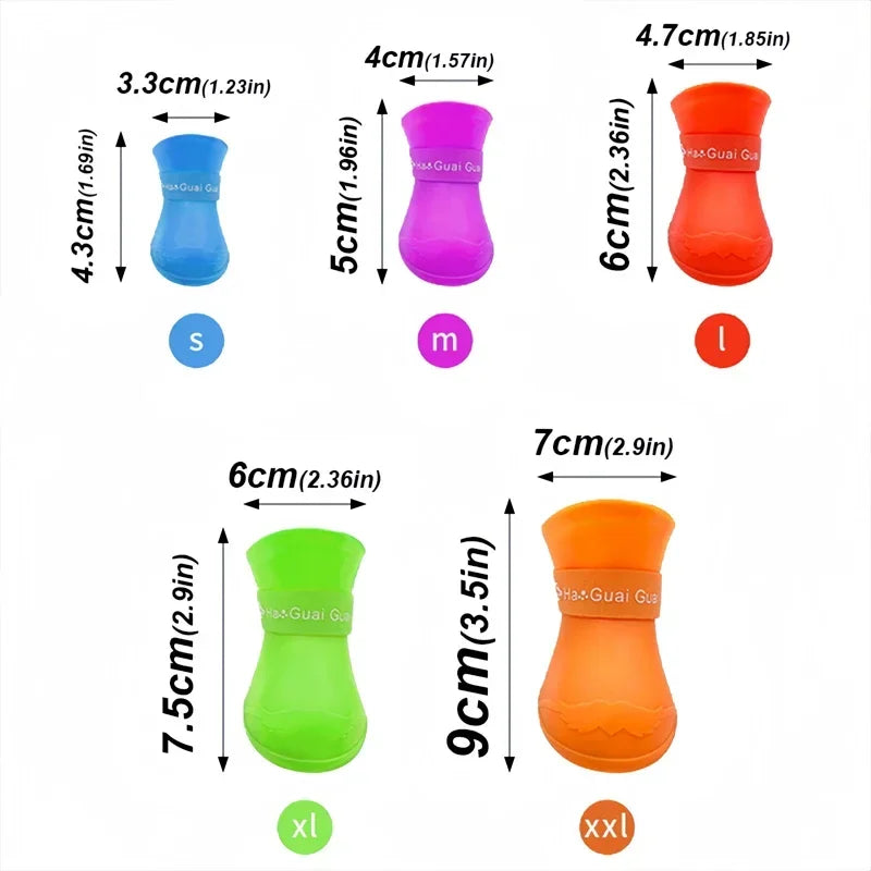 Anti-Slip Rubber WaterProof Boots For Pets