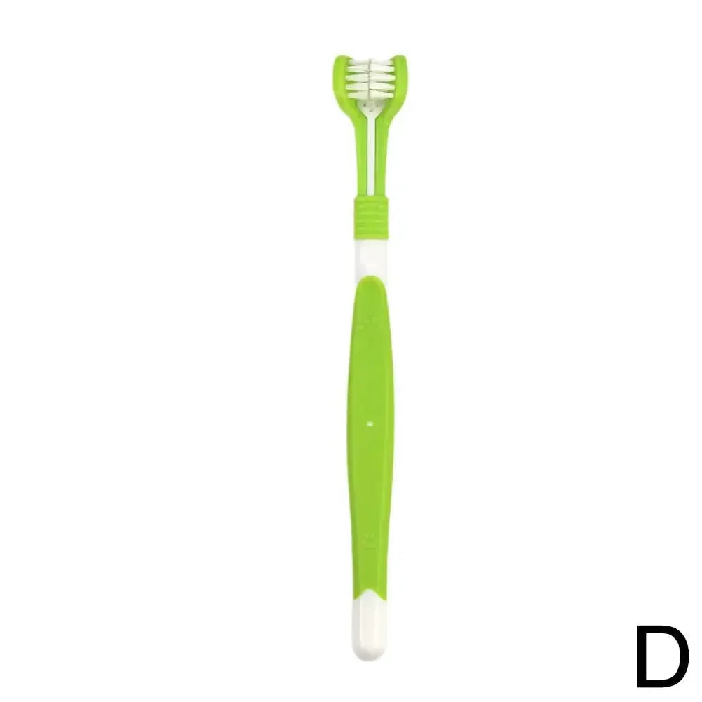 Three Sided Pet Toothbrush For Oral Cleaning