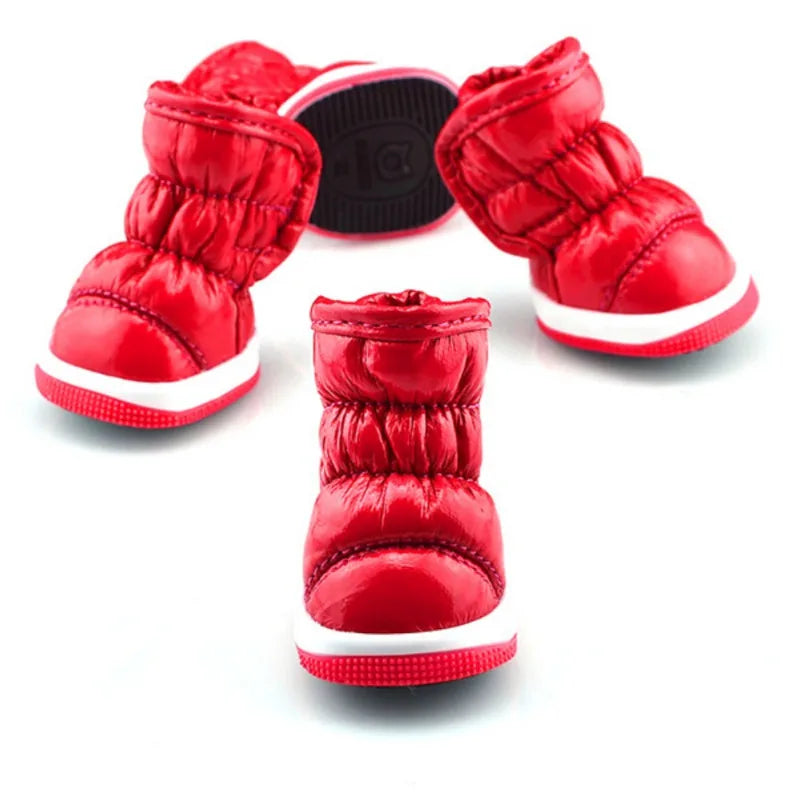4 Piece Set Dog Winter Boots - Waterproof