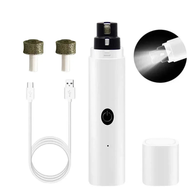 Electric Dog Nail Clippers - Rechargeable, LED Light