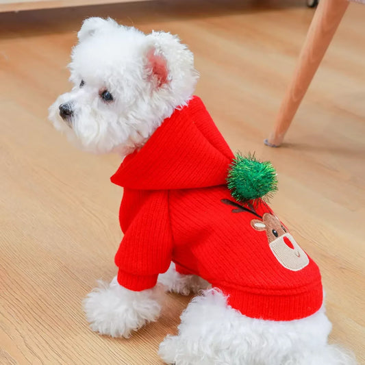 Warm Winter Christmas Skirt Dress For Small Dogs