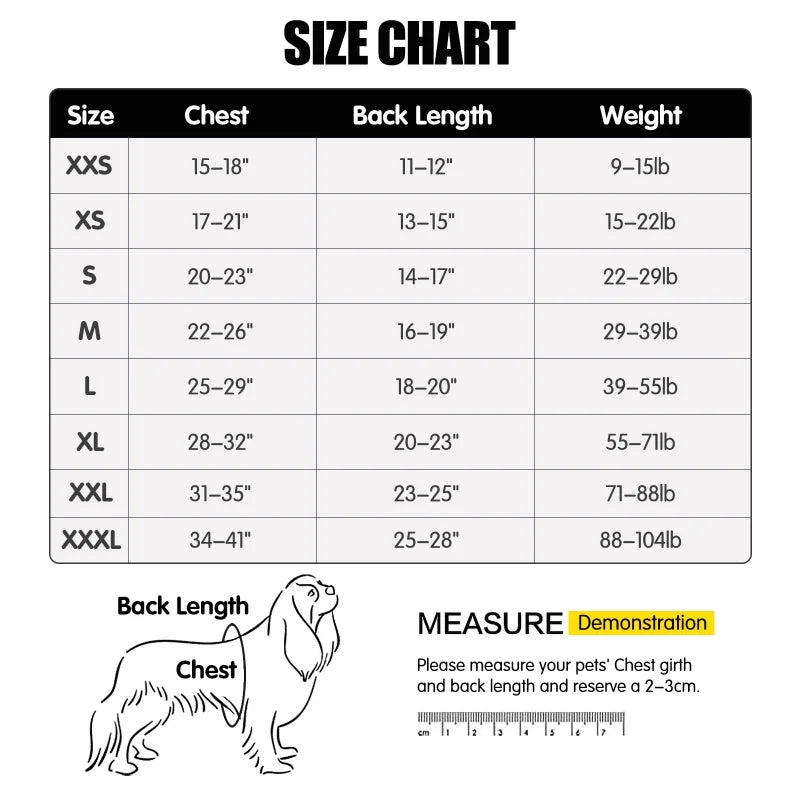 Professional Pet Recovery Suit For After Surgery