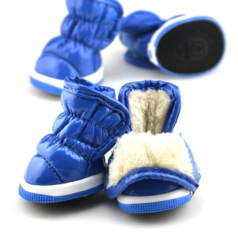 4 Piece Set Dog Winter Boots - Waterproof