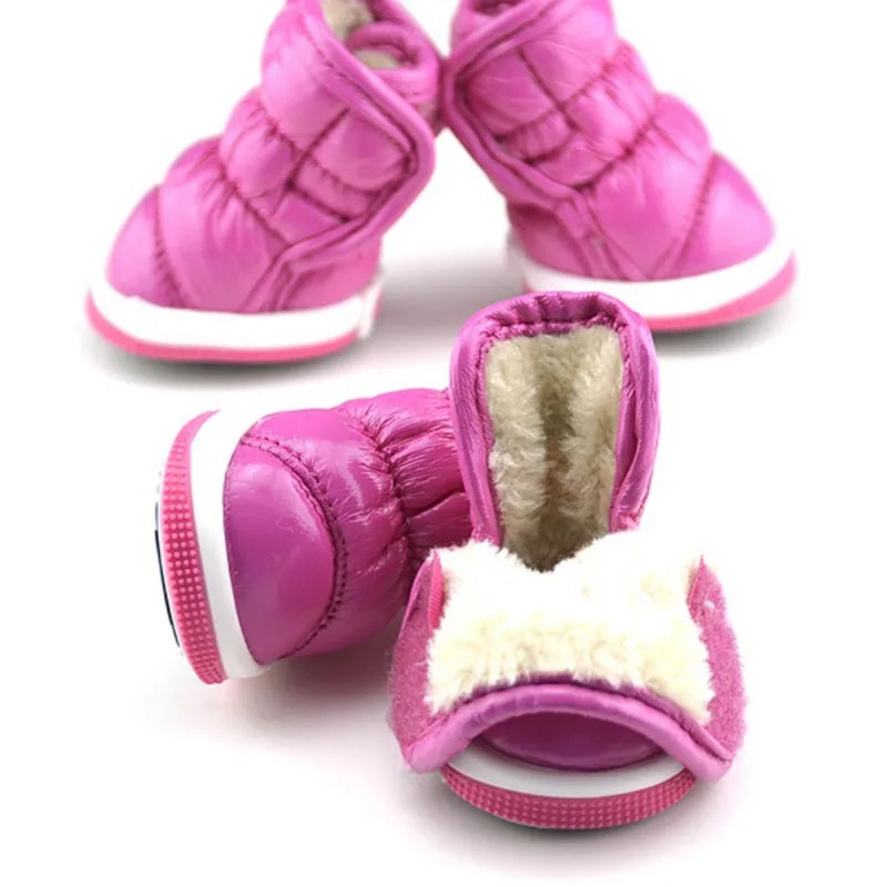 4 Piece Set Dog Winter Boots - Waterproof
