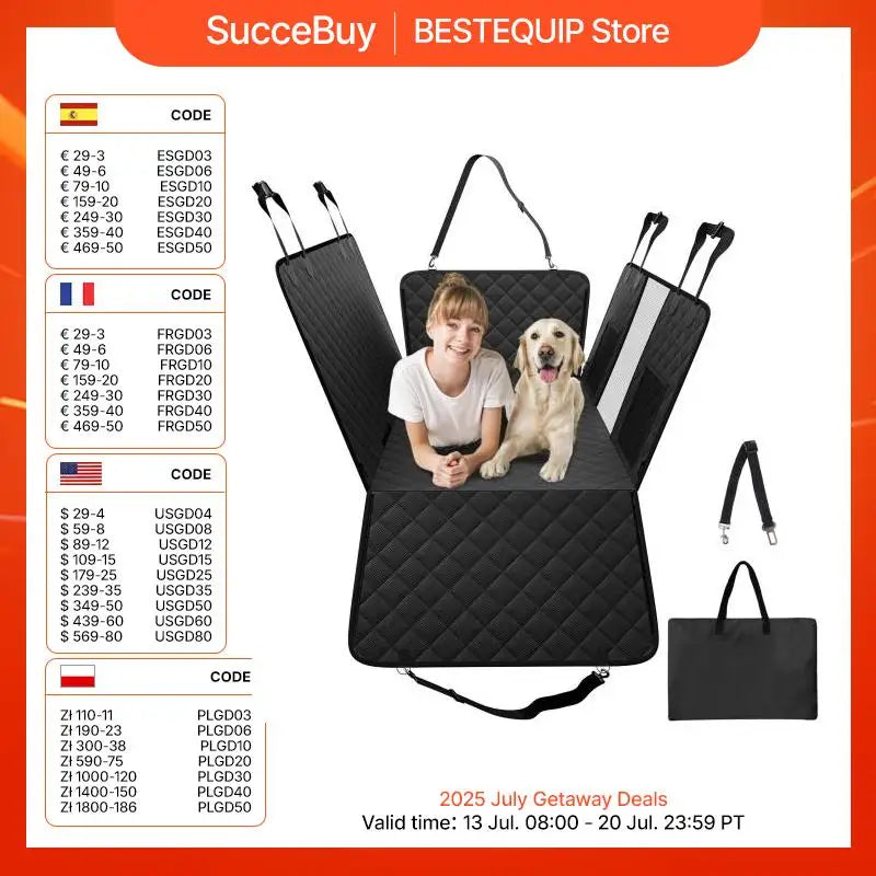 Back Seat Extender For Dogs Hammock - Cover