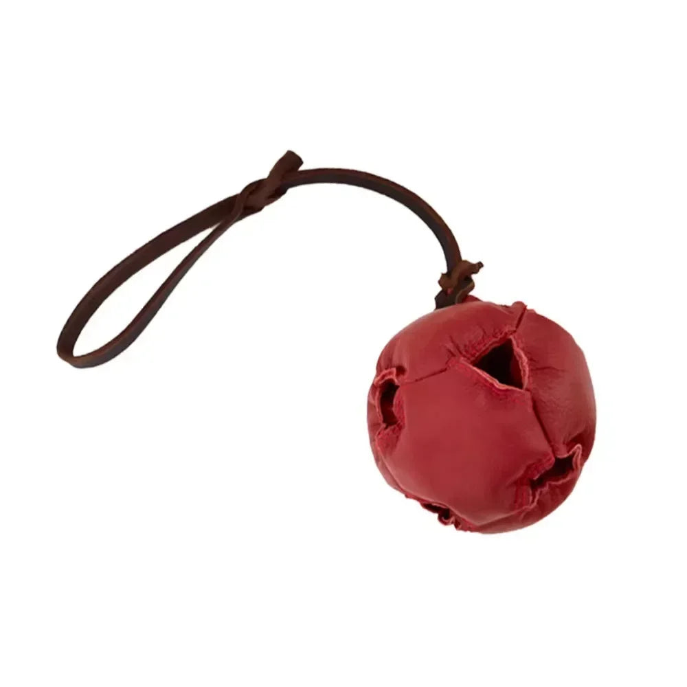 Leather Dog Ball Toy With Handle