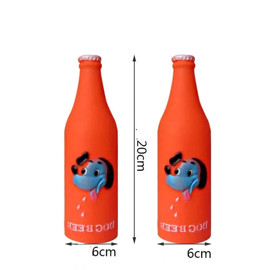 Silicone Beer Bottle Toy For Pets - Squeaky