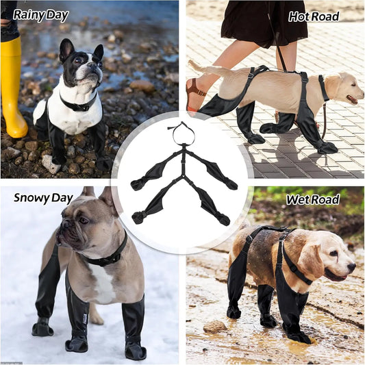 Outdoor Waterproof Suspender Boot Leggings For Dogs
