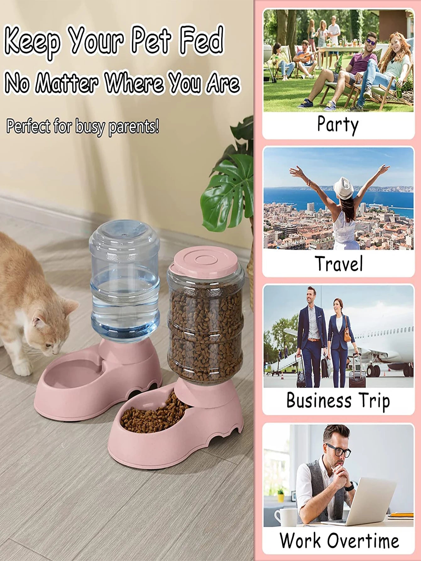 Automatic Water/Food Dispenser For Pets