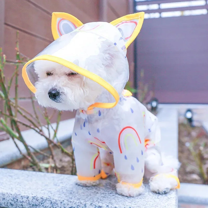 Small Dog Hooded Raincoat - Waterproof