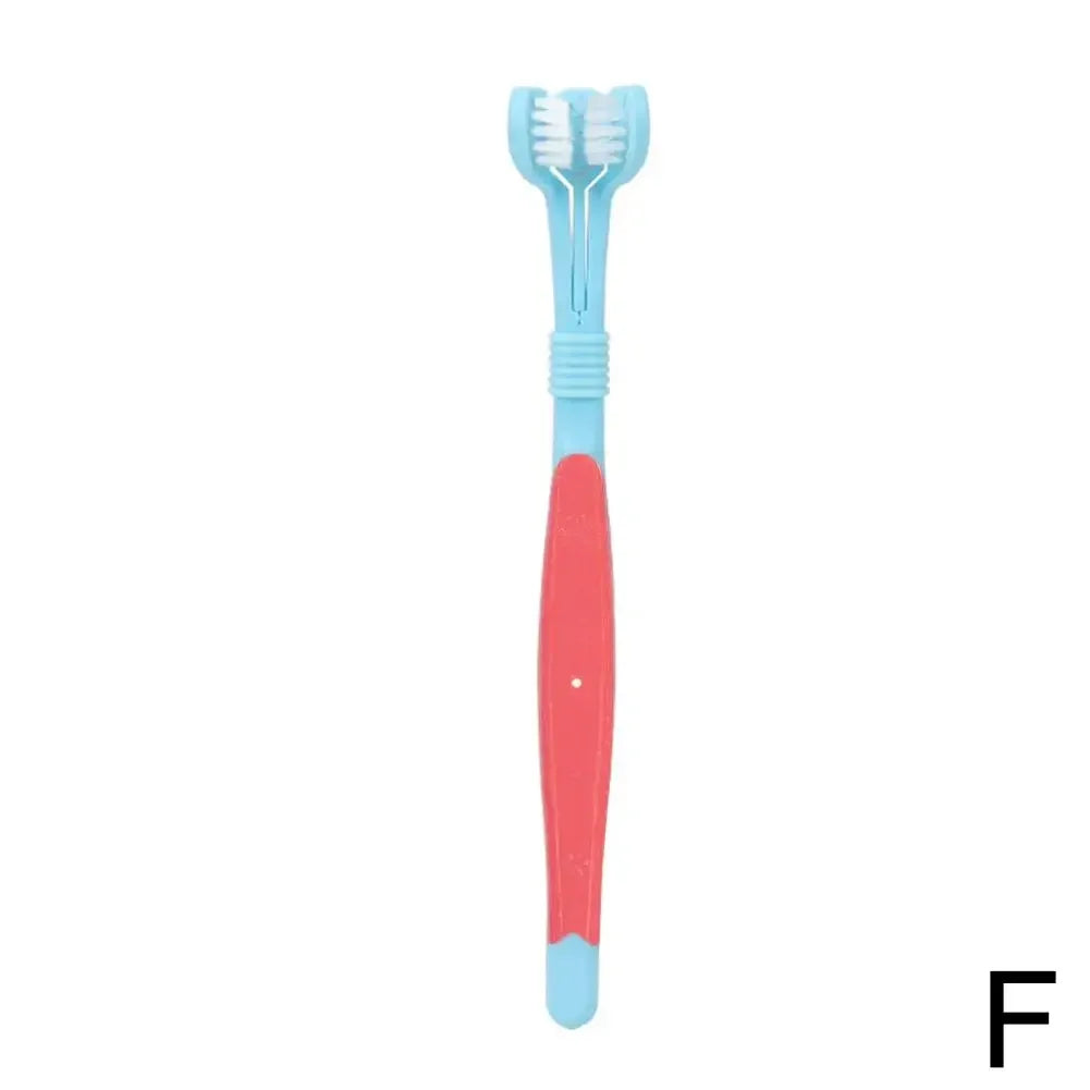 Three Sided Pet Toothbrush For Oral Cleaning