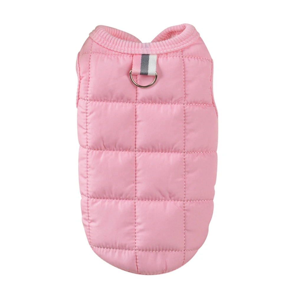 Warm Cotton Padded Windproof Vest Jacket For Dogs