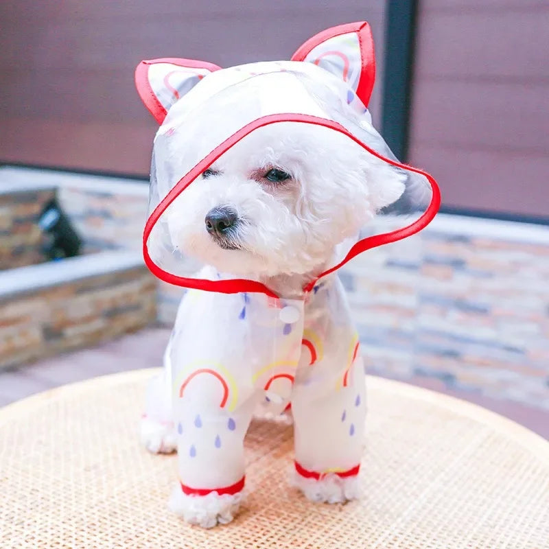 Small Dog Hooded Raincoat - Waterproof