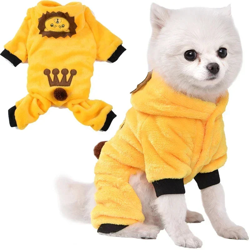 Soft Warm Fleece Costume Jumpsuits For Pets