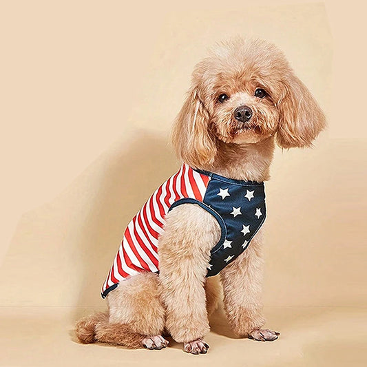 American Flag Pet Bandana Scarf With Adjustable Bow Tie