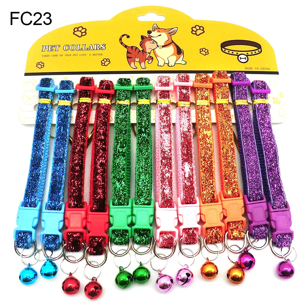 12 Piece Mix Color Collars With Bell