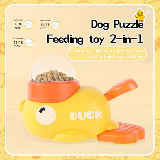 Duck-Shaped Treat Dispenser, Anti-Slip Feeder