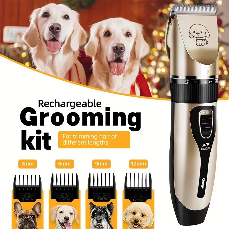 Pet Hair Trimmer Kit With Electric Clippers
