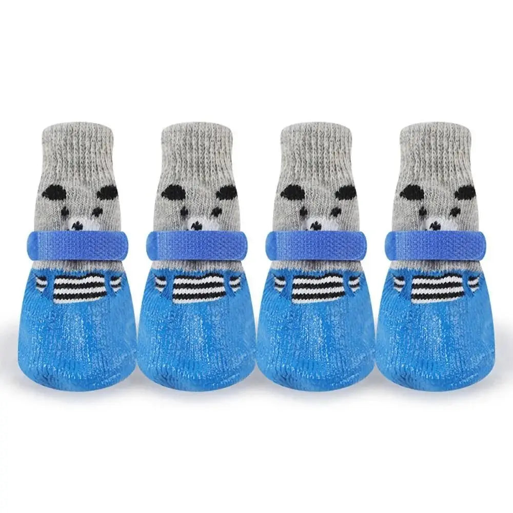 Waterproof Rubber Non-Slip Knitting Warm Socks