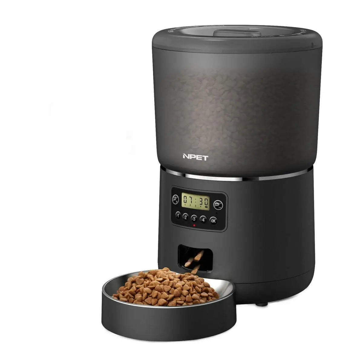 Automatic Pet Feeder With Stainless Steel Bowl
