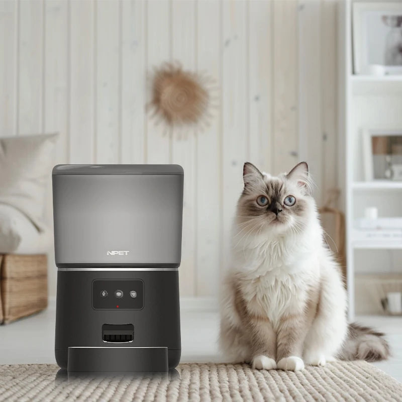 Automatic Pet Feeder With Stainless Steel Bowl