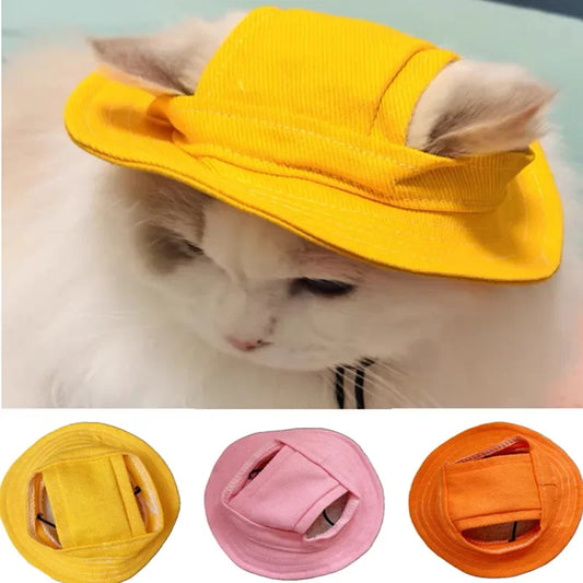 Cute Pet Hat With Ear Hole, Visor