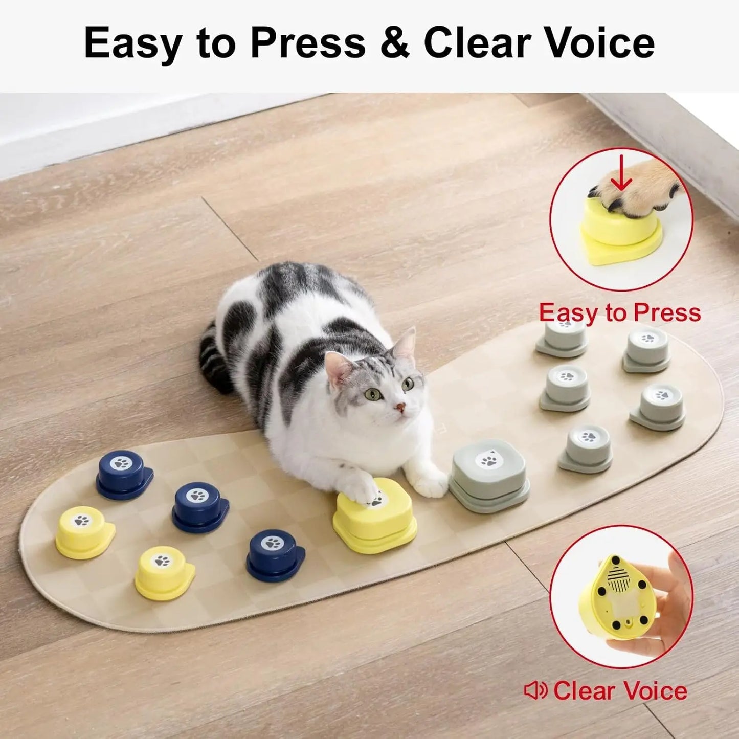 Talking Button, Mat Communication, Rechargeable, Voice Recording