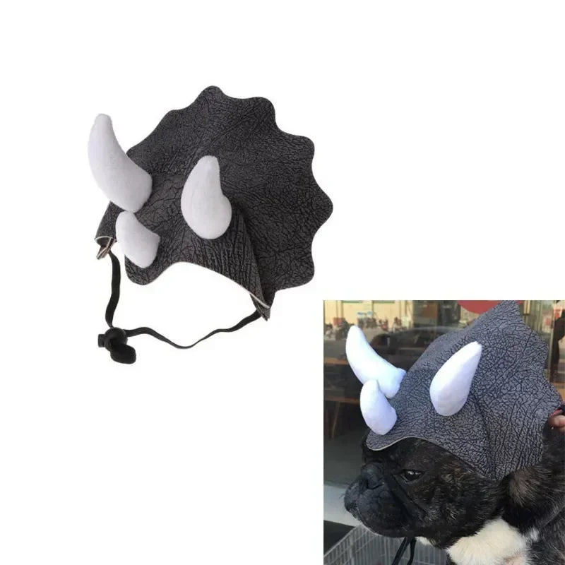 Triceratops Dinosaur Costume Hats For Pets