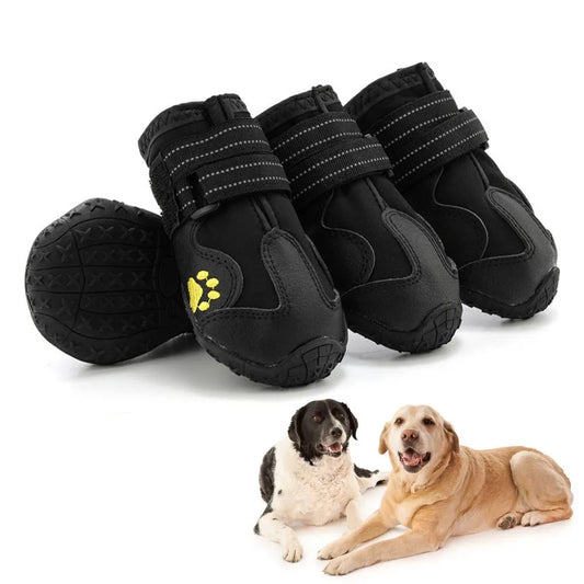 Reflective Waterproof Anti-Slip Rubber Dog Booties