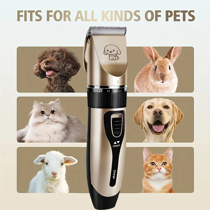 Pet Hair Trimmer Kit With Electric Clippers