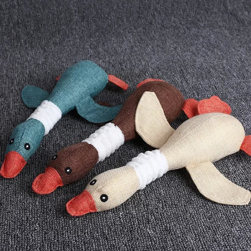 Duck Dog Toy For Aggressive Chewers, Squeaky