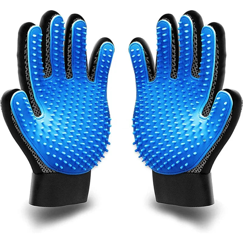 2-Sided De-Shedding Grooming Gloves For Pets