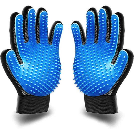 2-Sided De-Shedding Grooming Gloves For Pets