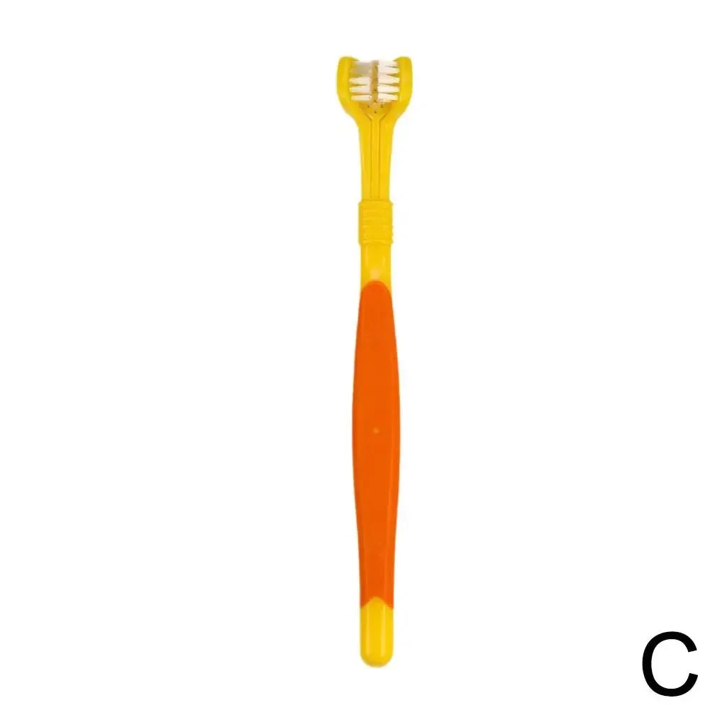 Three Sided Pet Toothbrush For Oral Cleaning