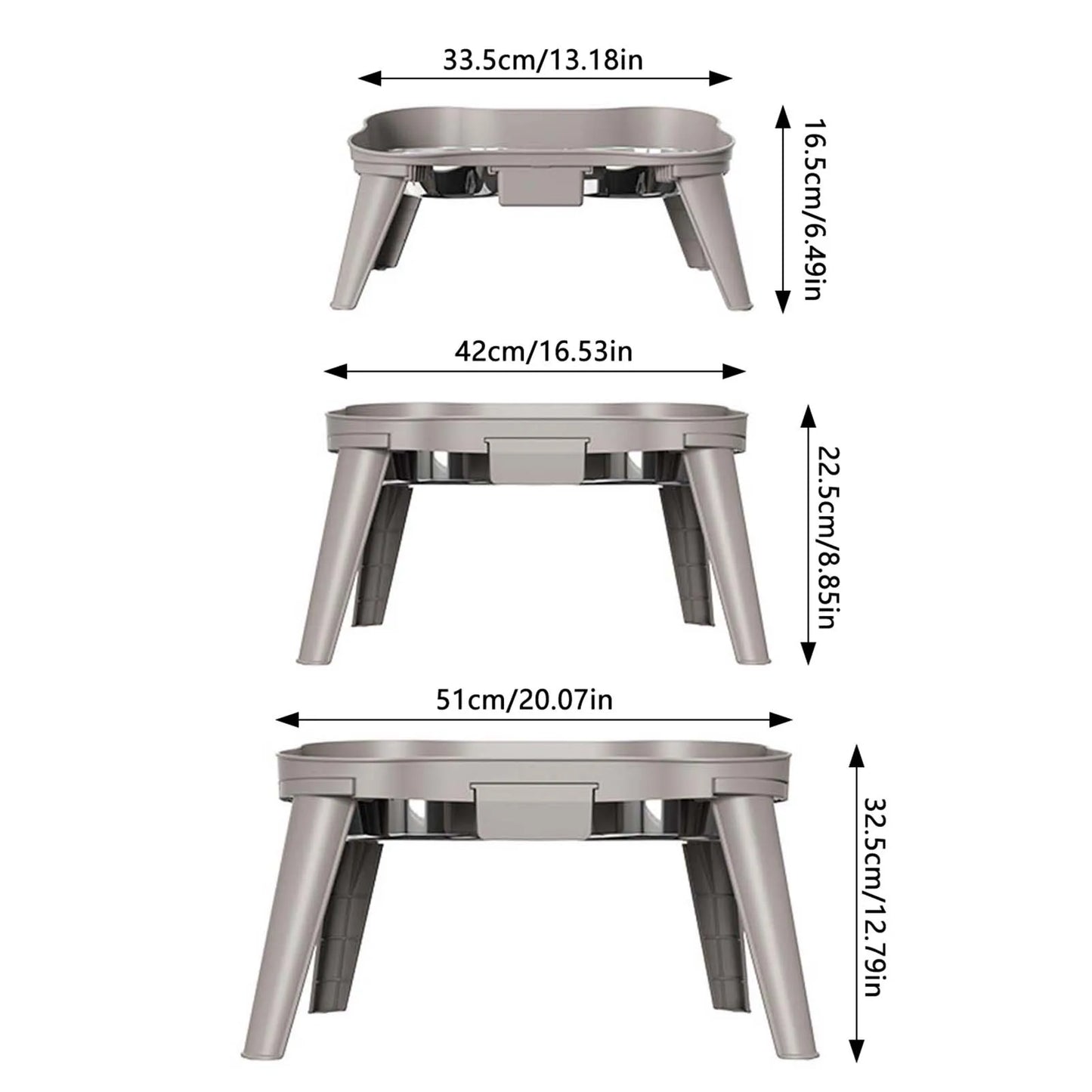 Raised Stand Elevated Pet Feeder - Improves Posture