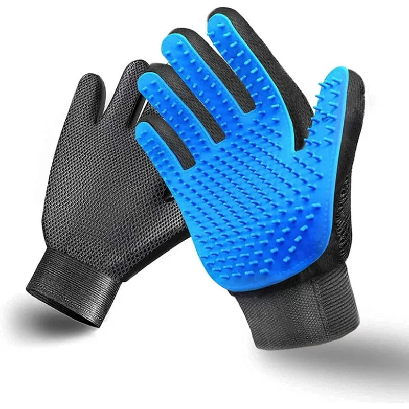 2-Sided De-Shedding Grooming Gloves For Pets