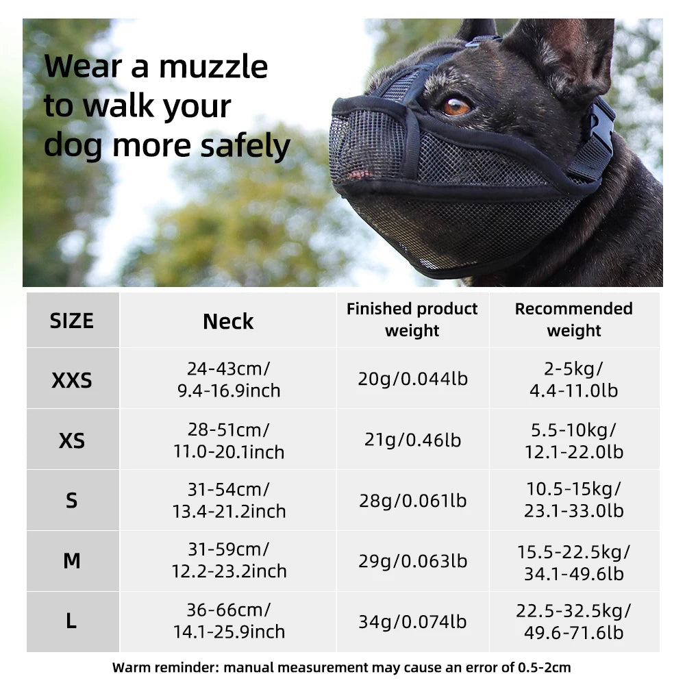 Breathable Muzzle For Short-Snouted Dogs
