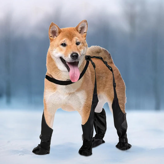 Outdoor Waterproof Suspender Boot Leggings For Dogs