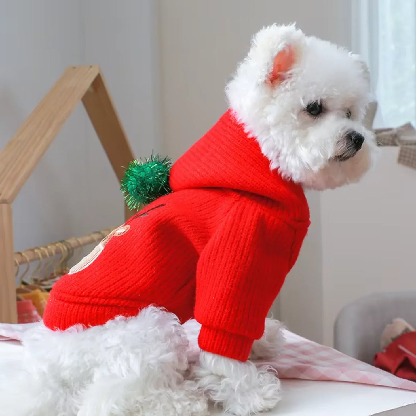 Warm Winter Christmas Skirt Dress For Small Dogs