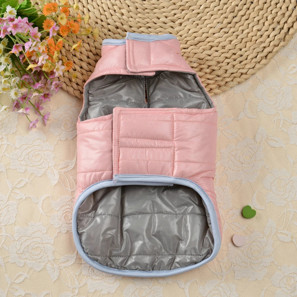 Small Dog Double-Sided Winter Jacket -  Waterproof, Comfortable