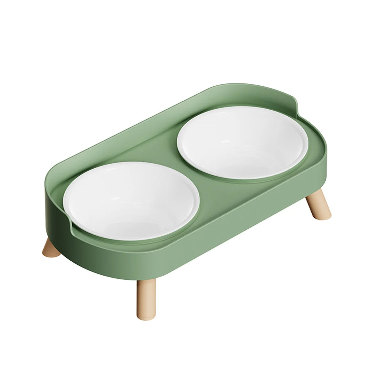 Adjustable Height Double Bowl Feeder For Pets