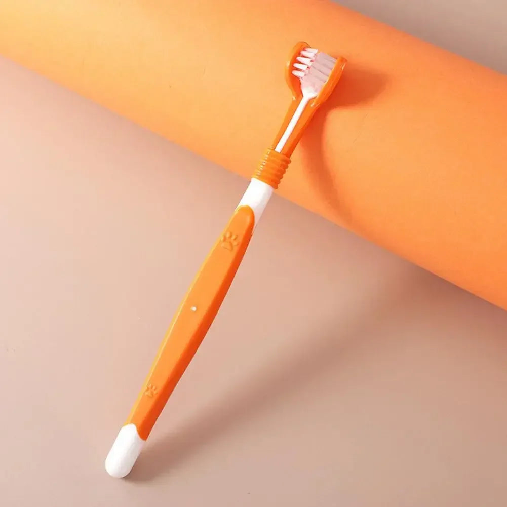 Three Sided Pet Toothbrush For Oral Cleaning
